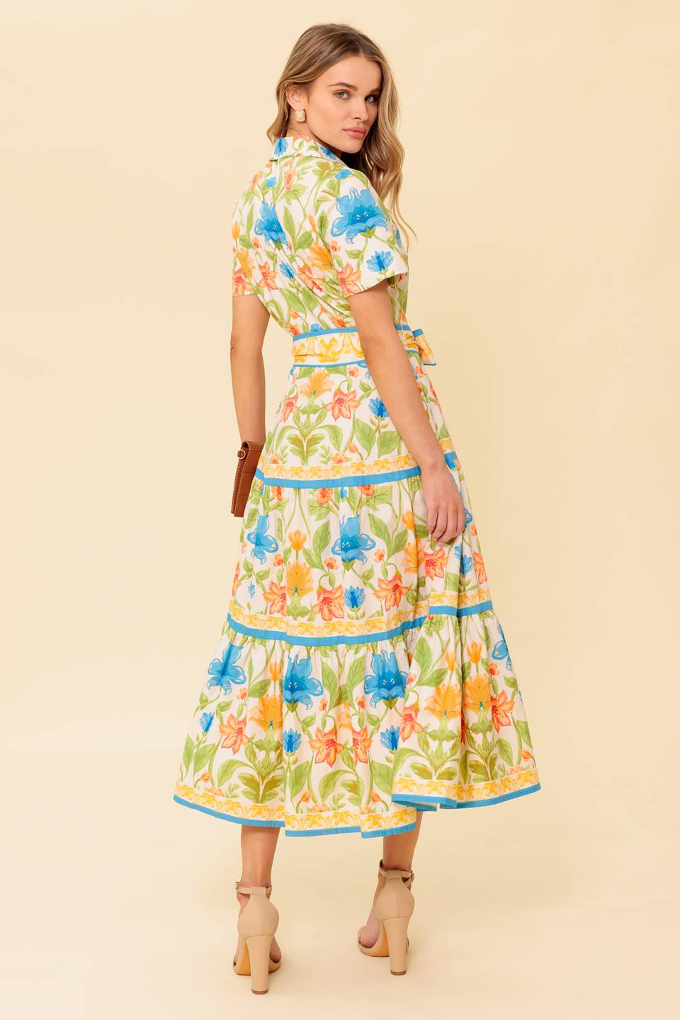 FOR THE MOMENT IVORY WOVEN MIDI DRESS Flying Tomato